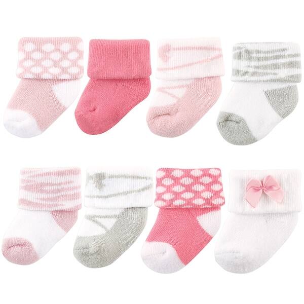 slide 1 of 1, Luvable Friends Baby Girl Newborn and Baby Terry Socks, Ballet Ballet - 0-6 Months