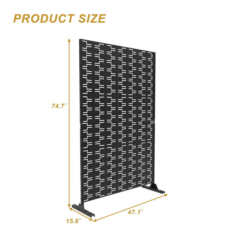 Outdoor Free Standing Metal Privacy Screen