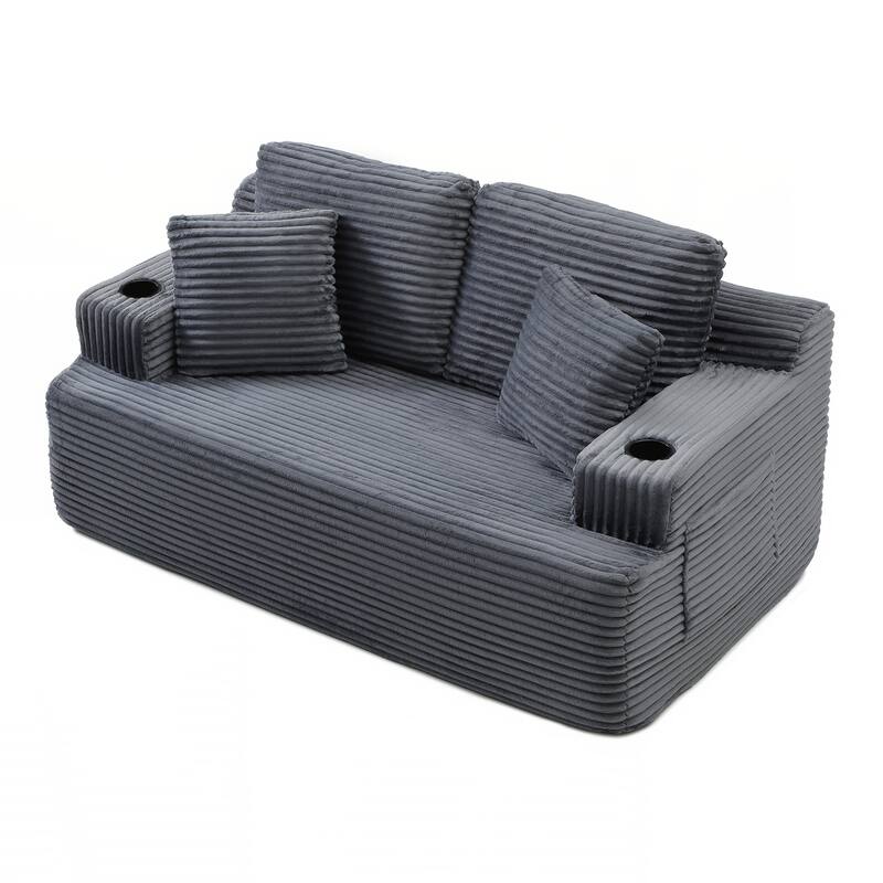 66.5''Boneless Sofa Couch with 2 Pillows Extra