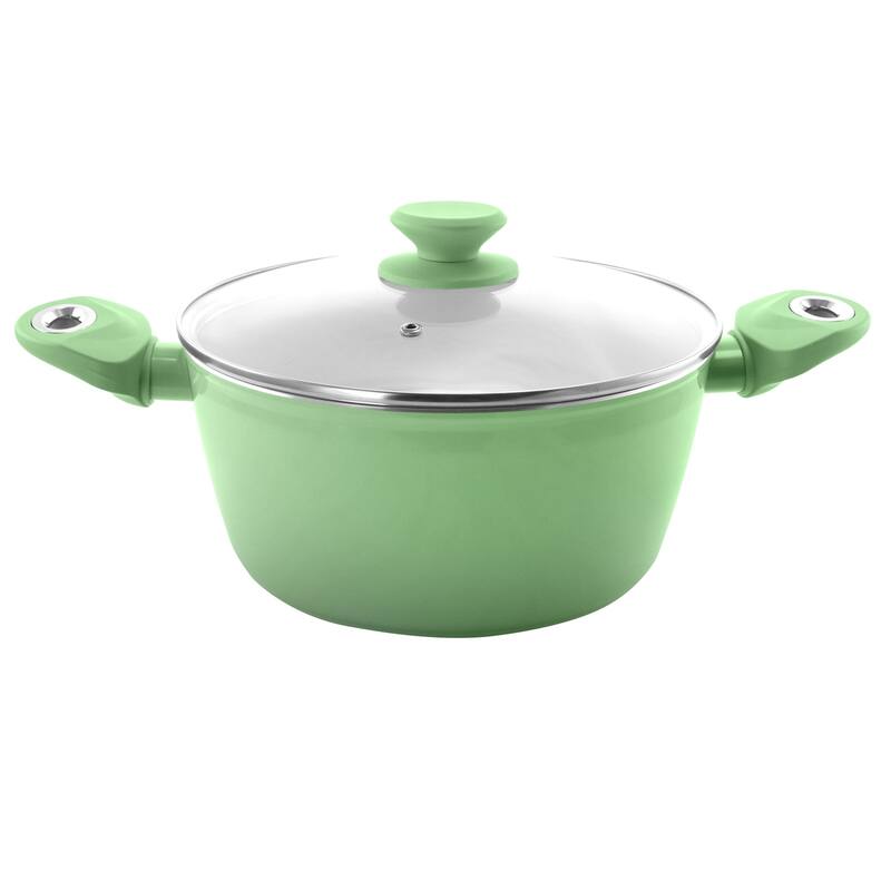 Gibson Home Plaza Cafe 7Pc Essential Core Aluminum Cookware Set Mint