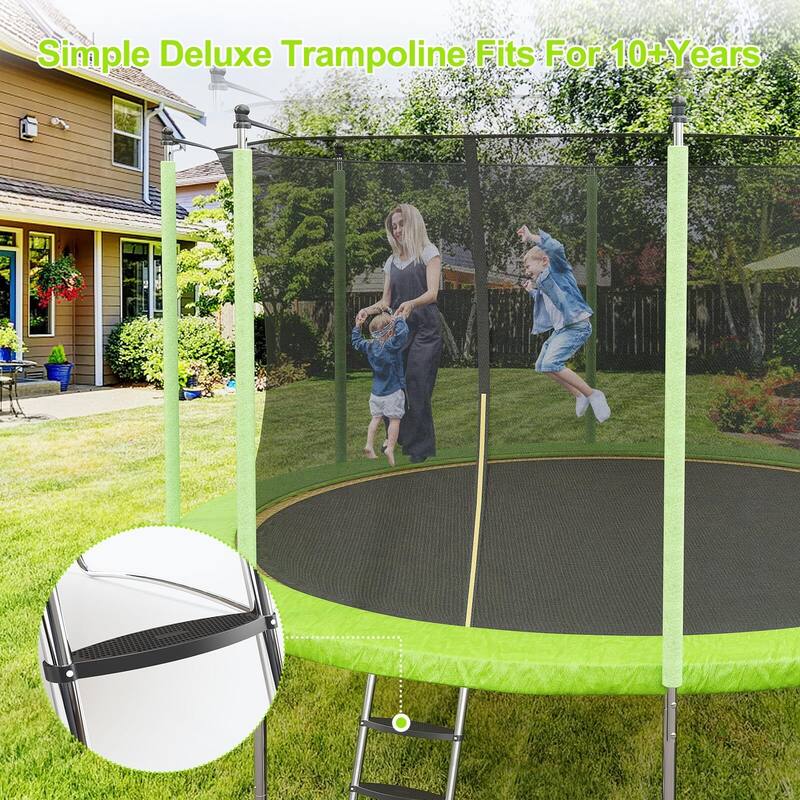 Trampoline, 10FT 12FT 14FT 16FT Trampolines for Kids & Adults