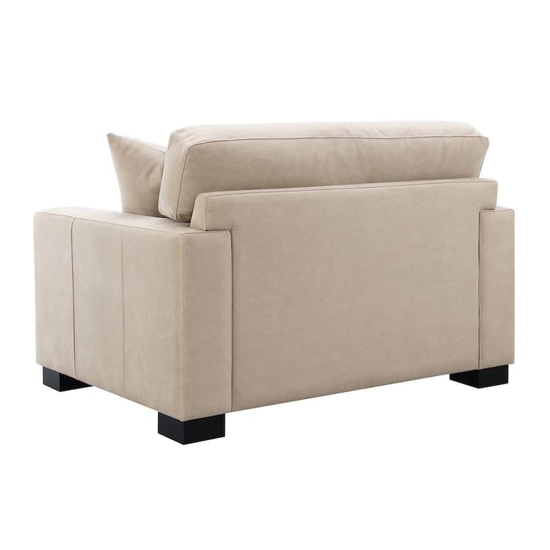 Dexter 52" Double Accent Chair with 2 Pillows, Taupe