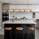 preview thumbnail 36 of 43, 5 - Light Modern Adjustable Metal Linear Spot Tracking Pendant Light Gold