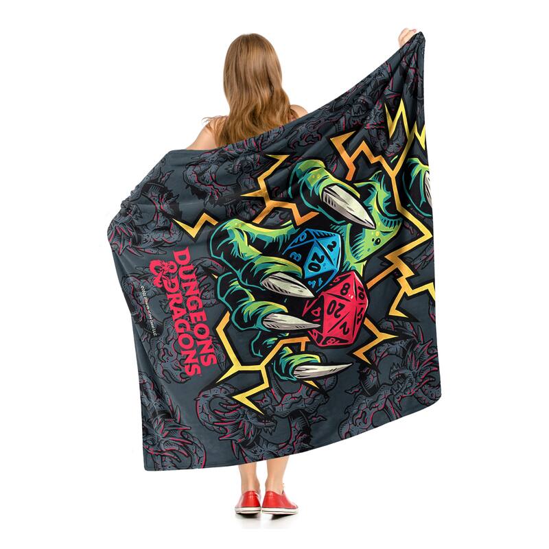 Dungeons and Dragons -Electric Dice Silk Touch Throw