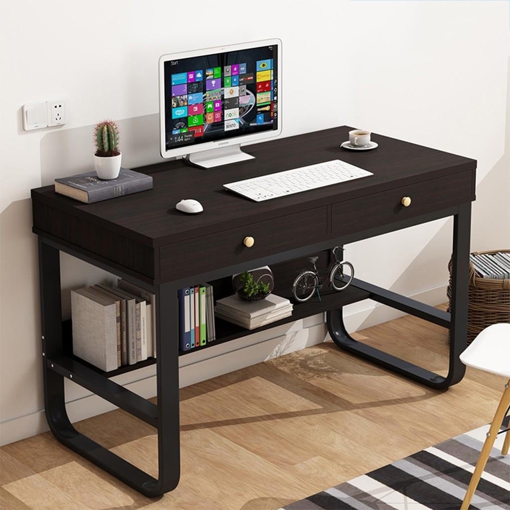 Details about   USA Computer Table Laptop Office Desk Study Table Workstation w/2 Drawers WOOD 