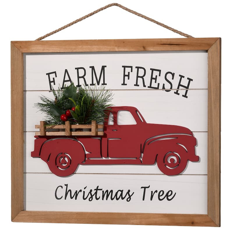 National Tree Company 12.5 in. Farm Fresh Wall Sign - 12.5 in