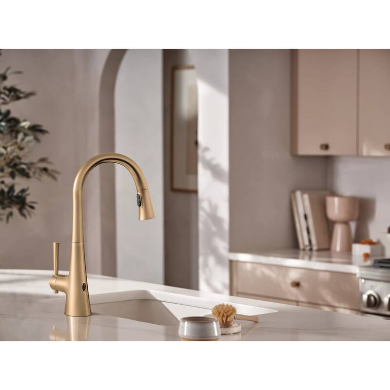 Moen Kurv 1.5 GPM Single Hole Pull Down Kitchen Faucet with Hands Free