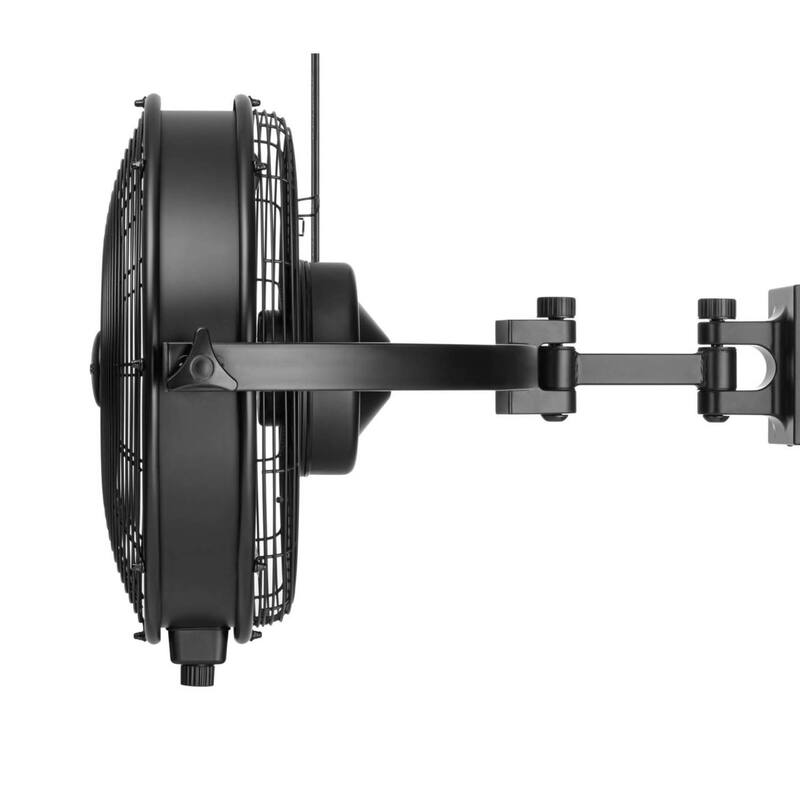 20" Honeywell Matte Black Outdoor Wet-Rated Wall Fan with Remote Control - 20 Inches