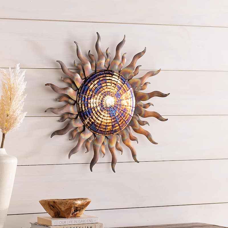 24 in. Metal Sun Wall Decor