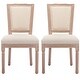 preview thumbnail 32 of 38, 2pc Oval Side Chairs with Round Hollow Back & Solid Wood Legs