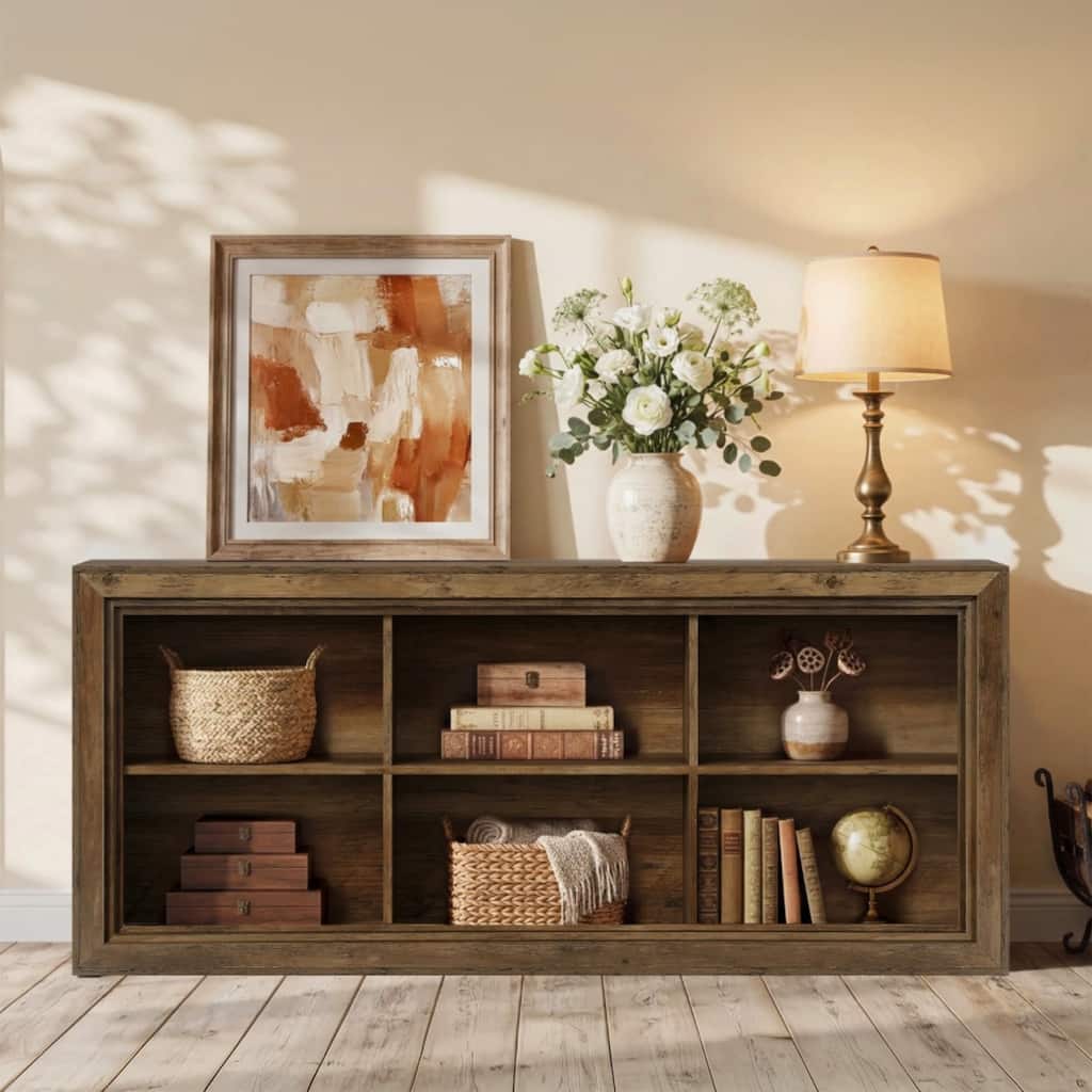 2 Shelf Bookcase Storage，6 Shelf, 27 inch Tall