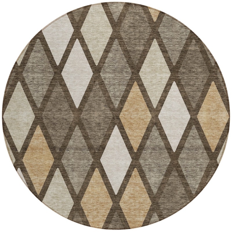 HomeRoots Geometric Transitional Rectangle Outdoor Rug