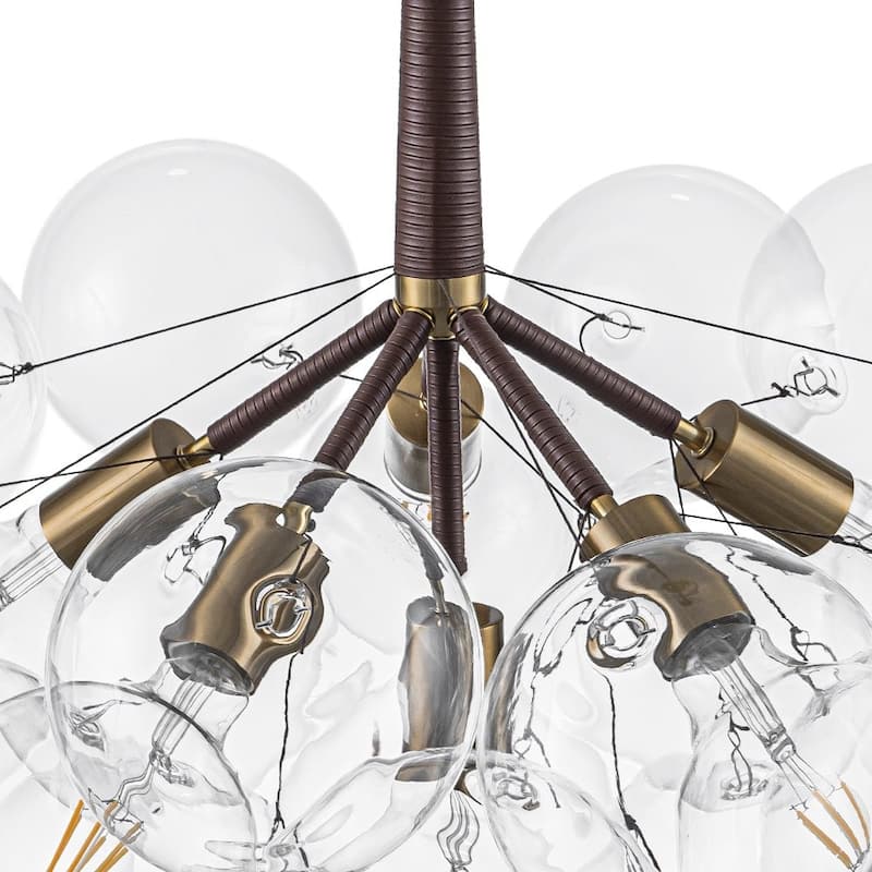 Contemporary Clear Glass Globe Bubble Chandelier