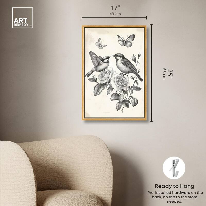 Perched Pair II Canvas by Art Remedy
