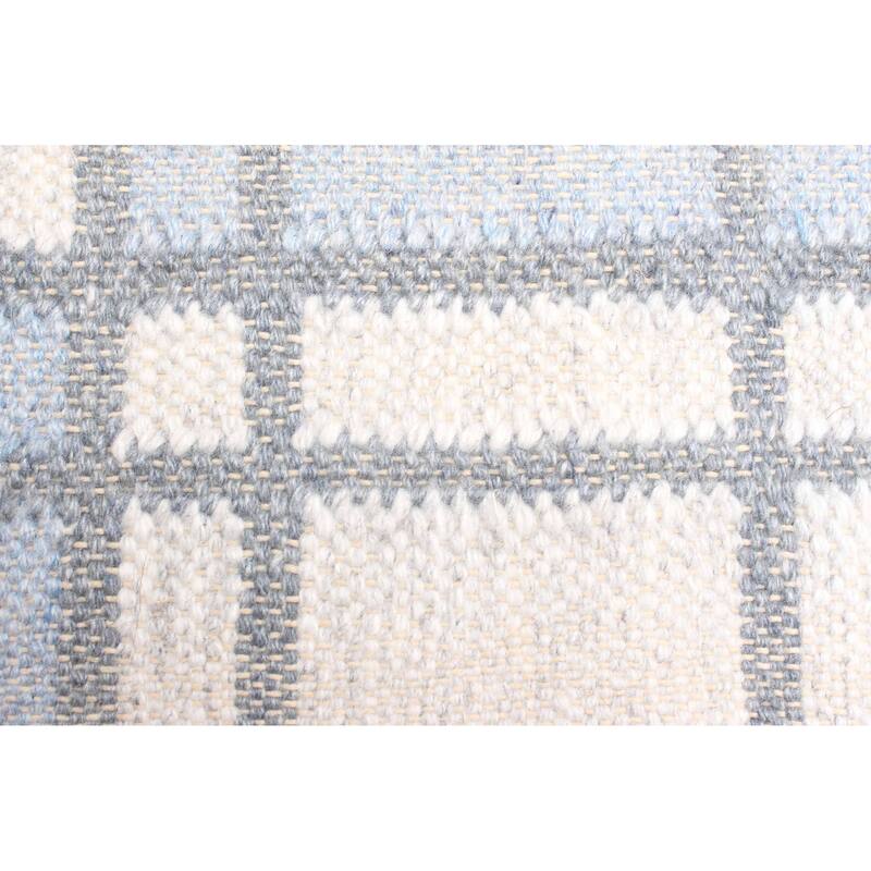 ECARPETGALLERY Flat-Weave Ankara FW Slate Blue Wool Kilim - 5'1 x 7'10
