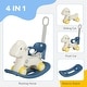 preview thumbnail 5 of 8, 4 in 1 Rocking Horse for Toddles 2-5 Years, Baby Ride on Horse with Detachable Push Handle & Balance Board, - Blue