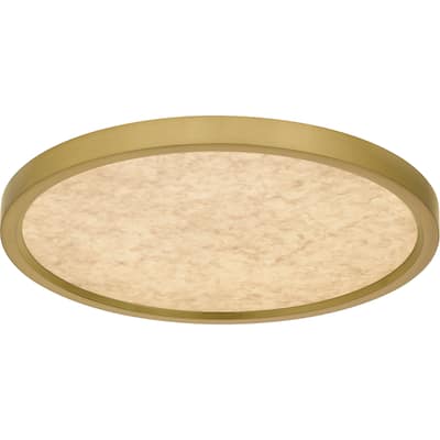 Outskirts Integrated LED Brushed Gold Flush Mount with CCT Switch