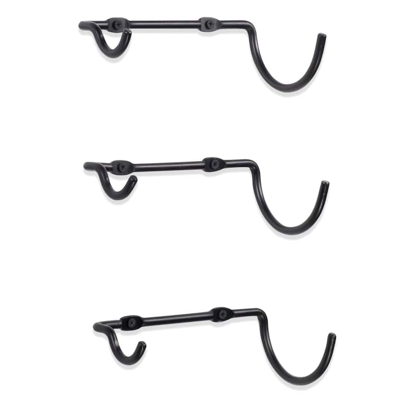 Rustic State Set of 3 Salon Wall Mount Iron Wine Bottle Rack