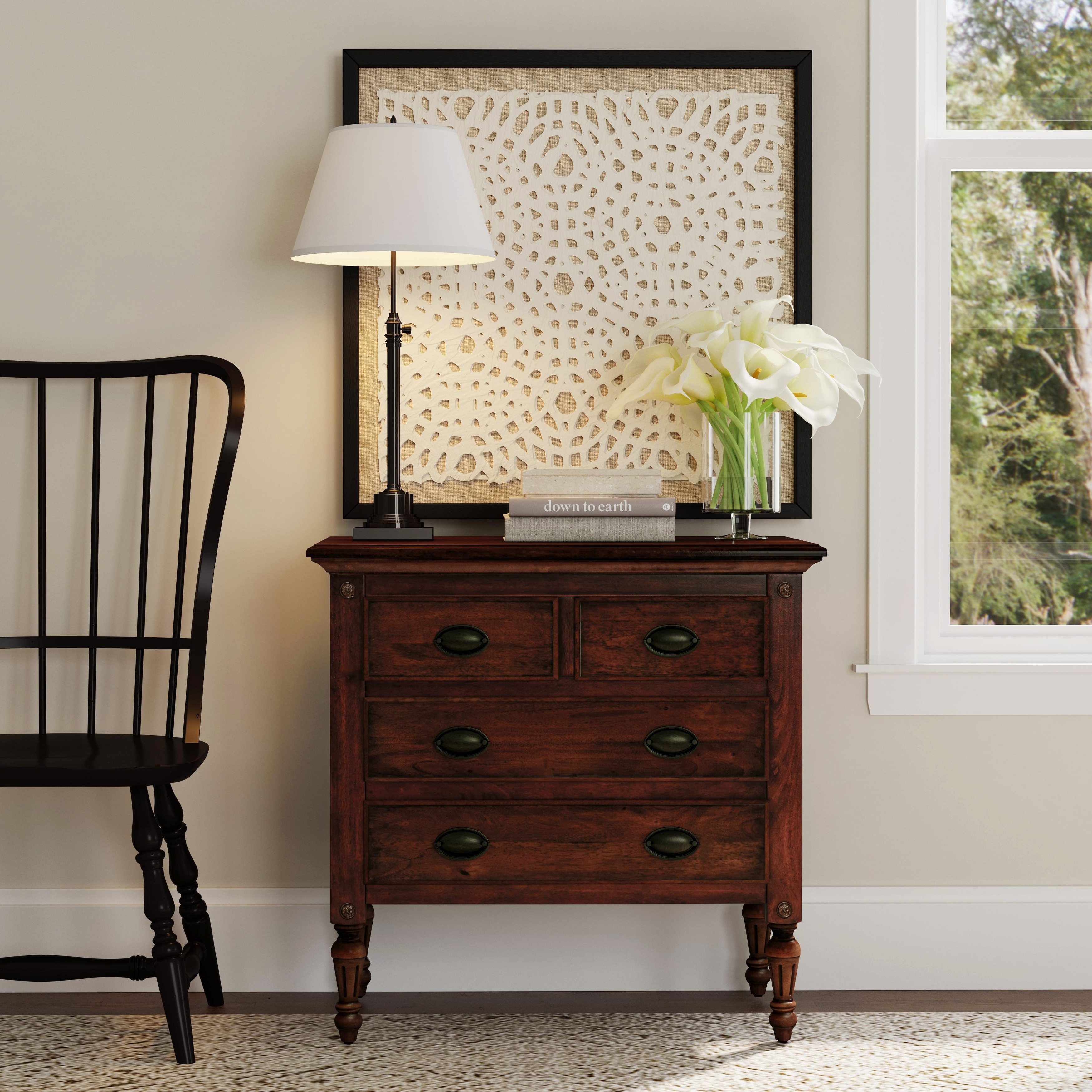 Easterbrook 31.5 in. W Rectangular Wood 4-Drawer Accent Chest