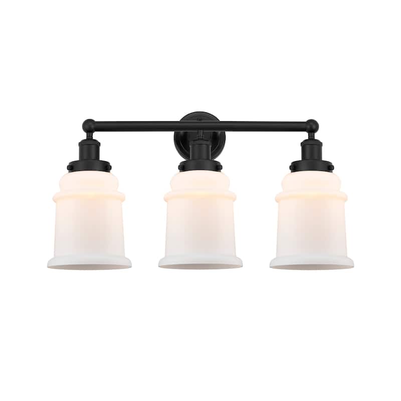 Innovations Lighting 616-3W-13-24 Canton Vanity Canton 3 Light 24" - Matte Black / Matte White