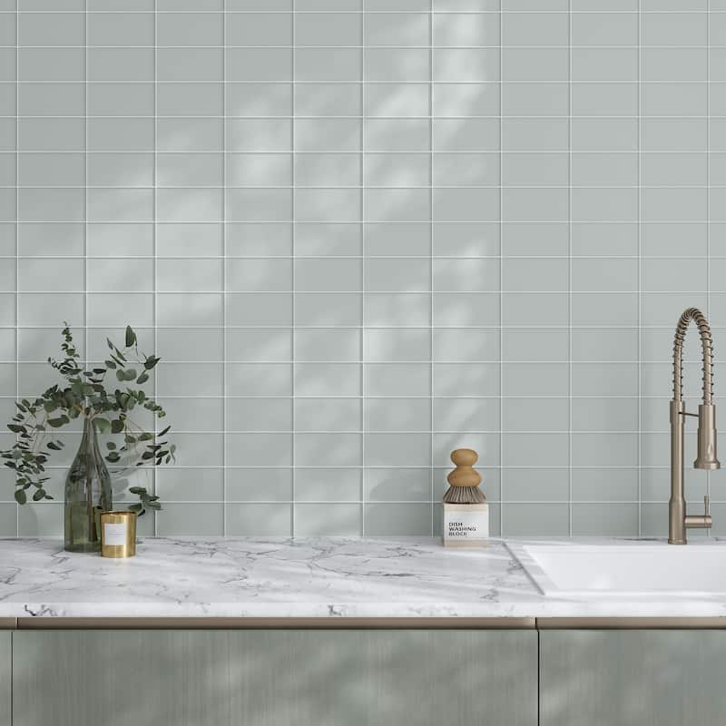 Apollo tile 3" x 6" Colorway Matte Gray Glass Tile (5 sq ft/case) - 40 Pack