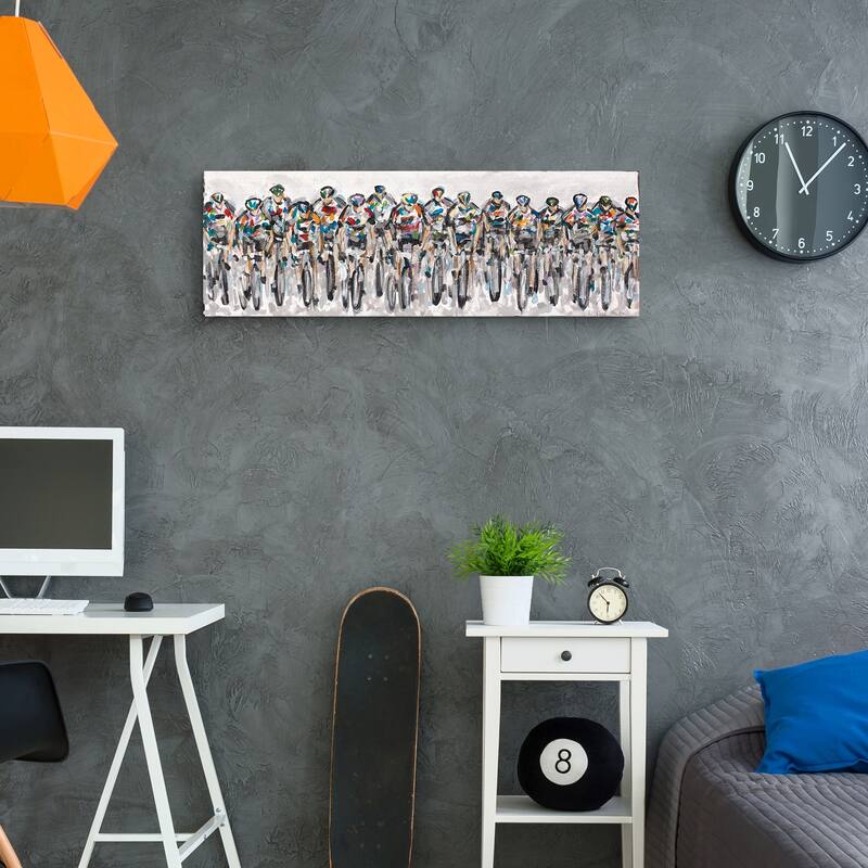 Cyclists 262 Canvas Art Print