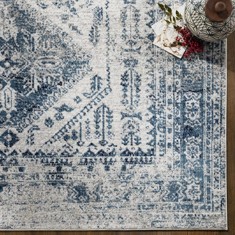 Livabliss Monte Carlo Updated Traditional Medallion Area Rug