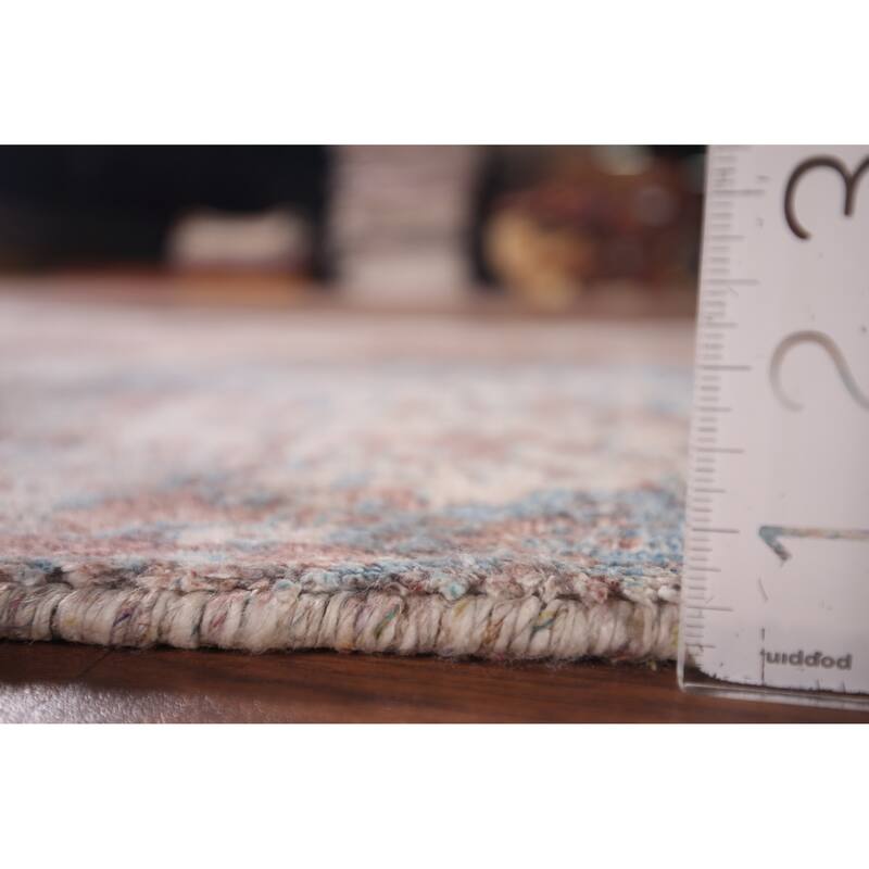 All-Over Abstract Indian Runner Rug Hand-Knotted Wool Carpet - 2'8"x 10'0"