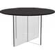 preview thumbnail 3 of 33, Valore Modern Wood Side End Table W Acrylic Base - Round Accent Center Coffee Table for Living Room Bedroom Home Office 28 Inches - Black