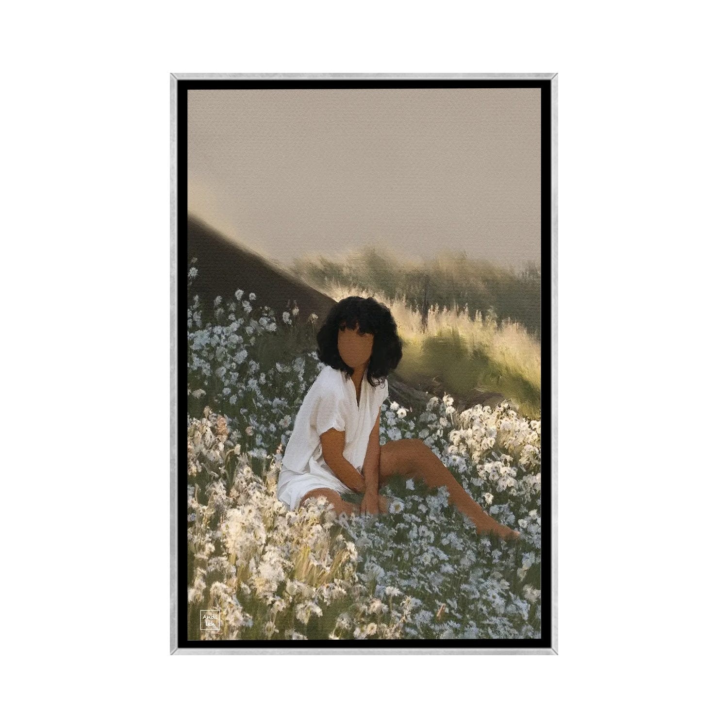 iCanvas "Daisy Field" by Andileh Framed