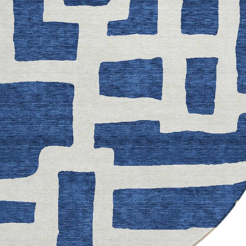 HomeRoots Abstract Transitional Rectangle Outdoor Rug