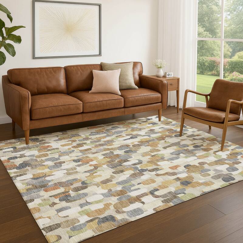 Machine Washable Indoor/ Outdoor Contemporary Drew Chantille Rug