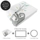preview thumbnail 2 of 4, Blue Jungle Sloth Collection Boy Girl Baby Monthly Milestone Blanket - Aqua Turquoise Grey Green Tropical Botanical Rainforest
