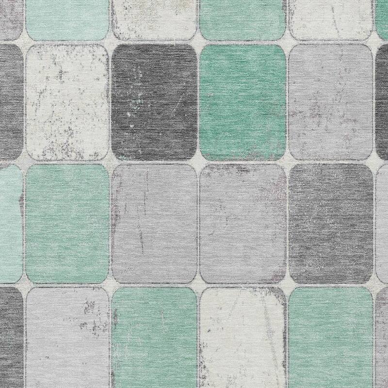HomeRoots Geometric Transitional Rectangle Outdoor Rug
