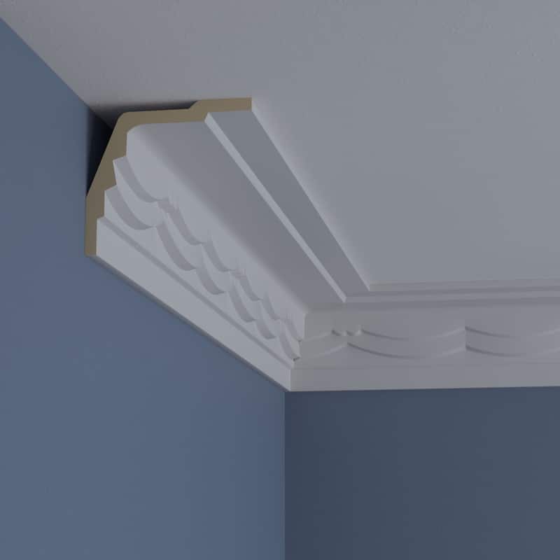Bateman Swag Crown Moulding - 4 1/8"H x 4 1/4"P x 5 7/8"F x 94 1/2"L