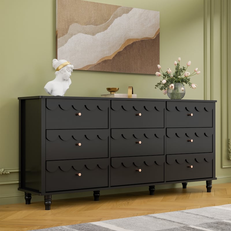 9 Drawers Chest Of Dresser Storage Tower Cabinet Bedroom Organizer