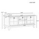preview thumbnail 4 of 23, Upholstered Storage Bench & Unique Removable Seat Cushion Design with 3 Drop Down Storage Doors and Spacious Storage Space
