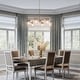 preview thumbnail 3 of 16, Bola Modern Gold 6-Light Glass Wheel Chandelier for Dining Room Bedroom - D 28" x H 18"