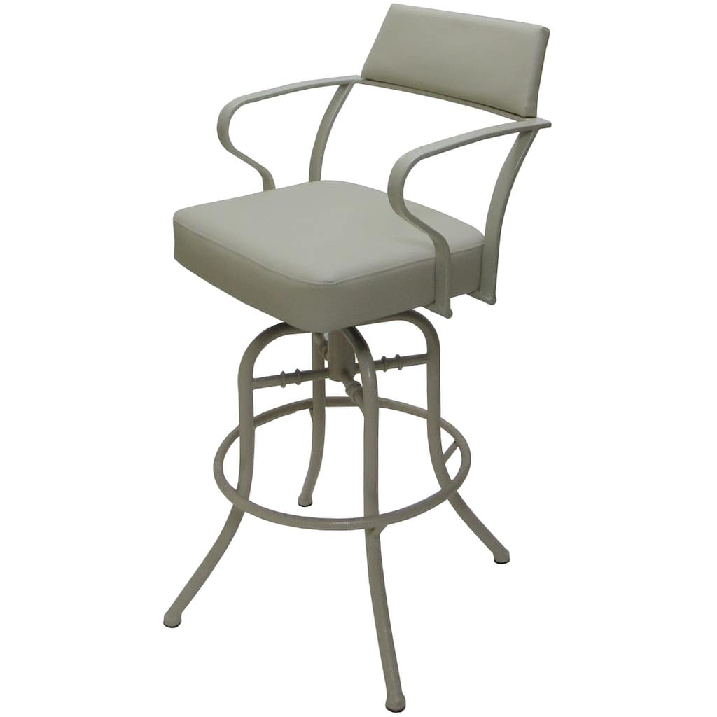 Carolina Beige Swivel Tilt Counter 26" Metal Bar Stool - 26" Seat