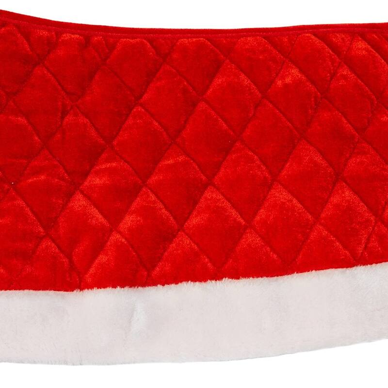 Kurt Adler luxurious 10 x24-Inch Quilted Red Velvet Tree Collar