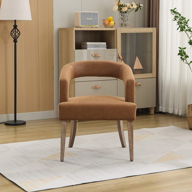 PU Modern Barrel Accent Chair