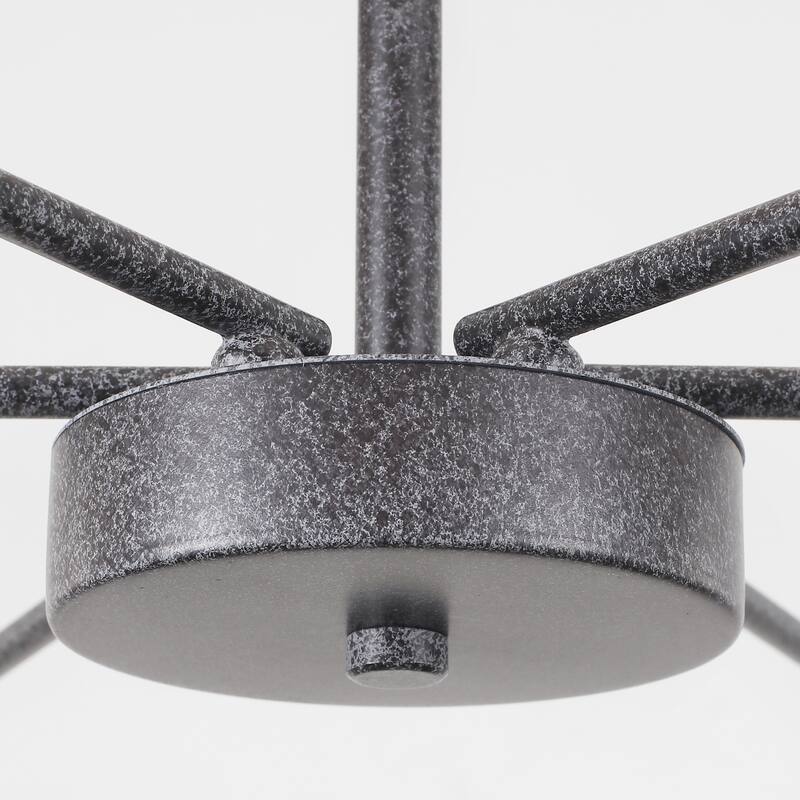6-Light W26.18" x H66.92" Candle Chandelier for Living Room Kitchen Island