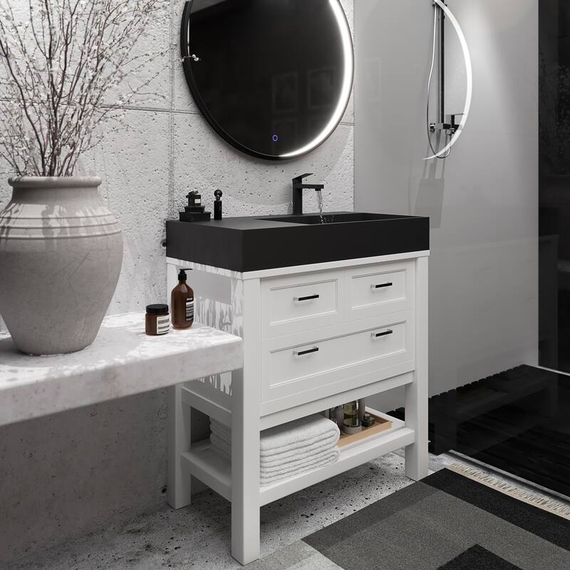 Amelia 36" - 72" Solid Surface Bathroom Vanity Top