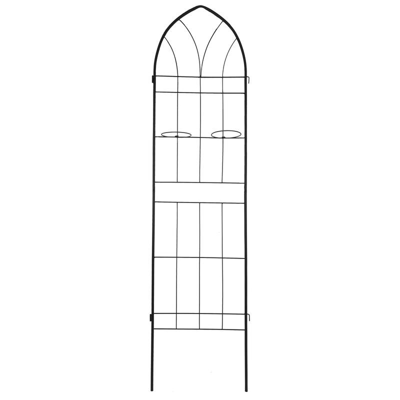 2 Pack Metal Garden Trellis Rustproof Trellis for Climbing Plants Outdoor Flower Support Cream