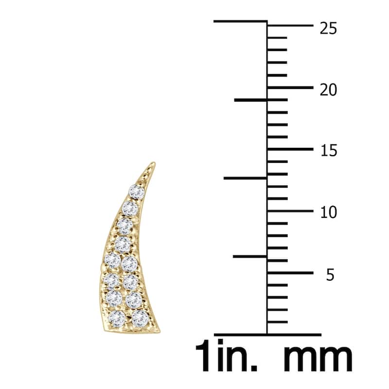 Marquee 1/4 Carat TW Diamond Climber Earrings in 14K Yellow Gold