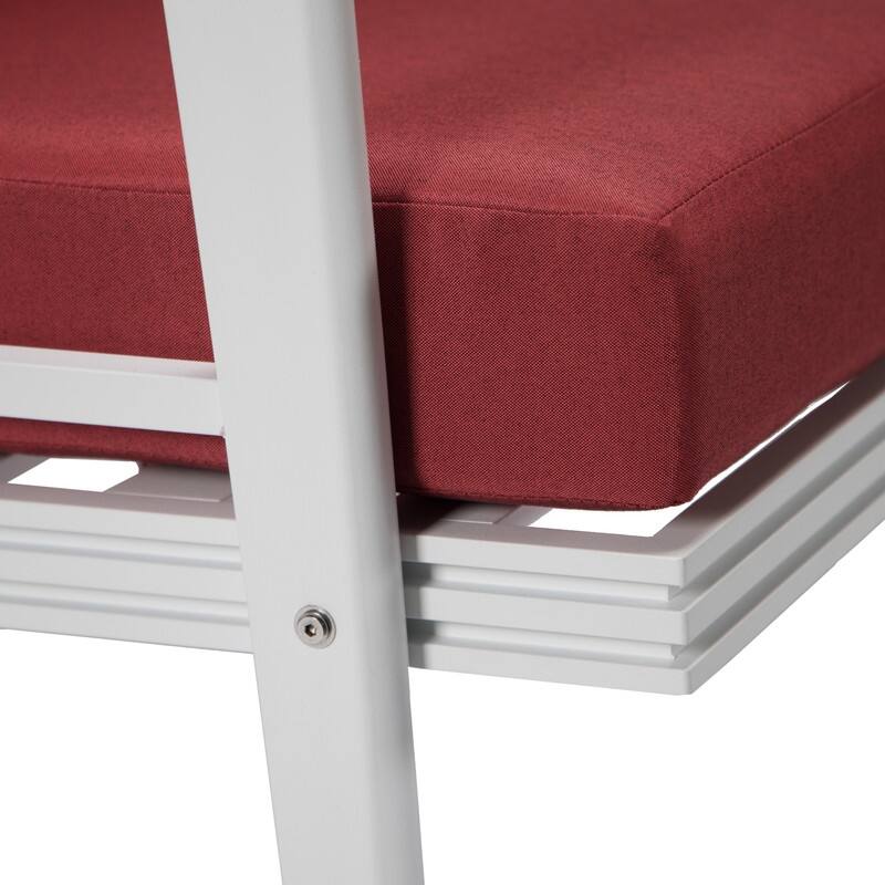 Walbrooke Modern Polyester Upholstery Aluminum Frame wtih Removable Cushion Covers for Indoor Outdoor