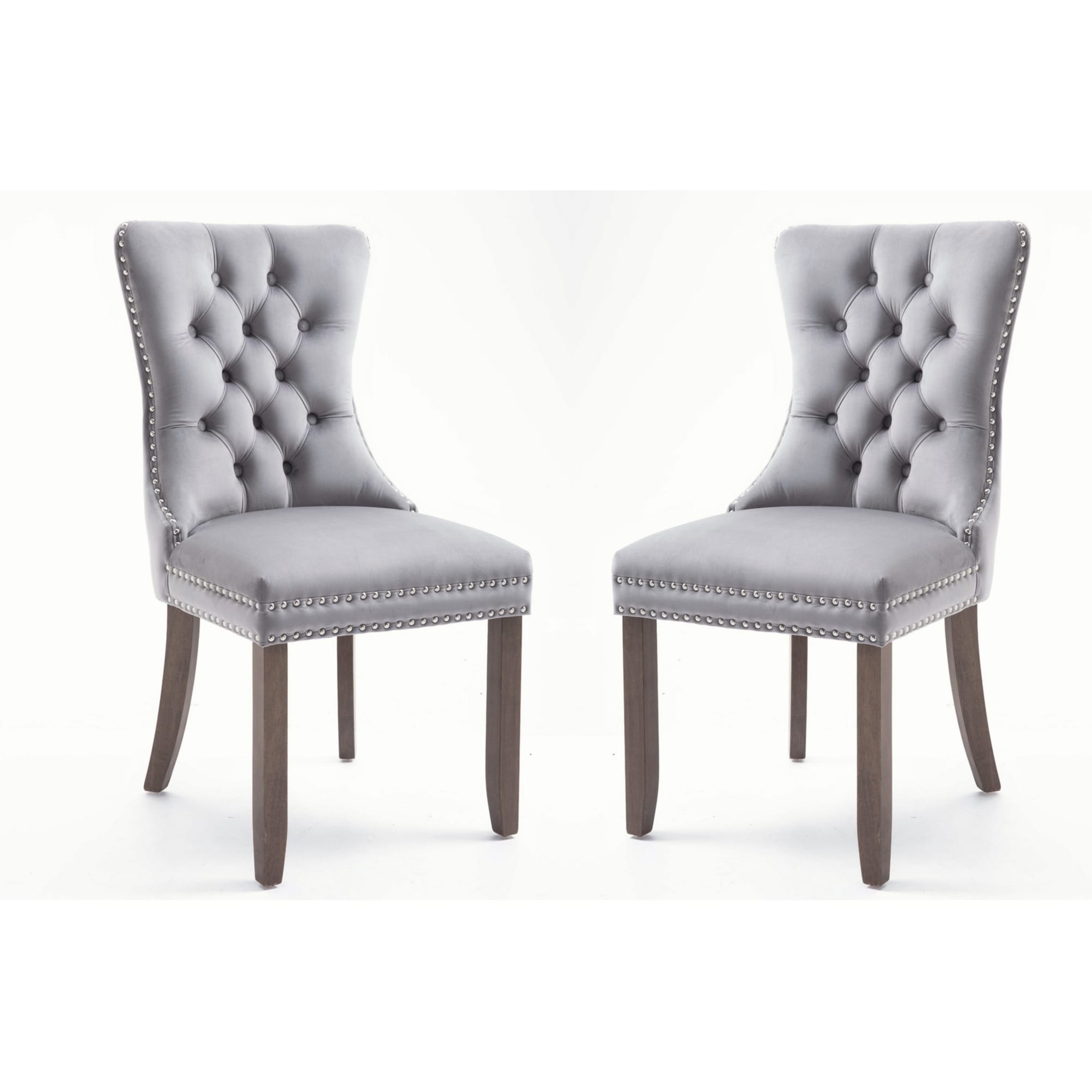 Button back online dining chairs grey