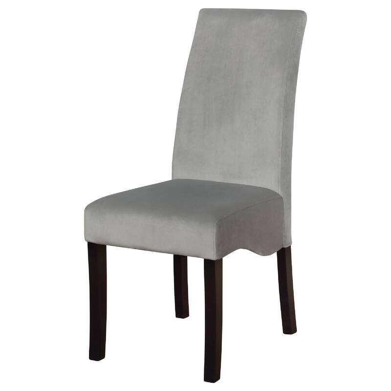 Tela 5pc Dining Table and 4 Chairs Set, Black Pedestal Base, Gray