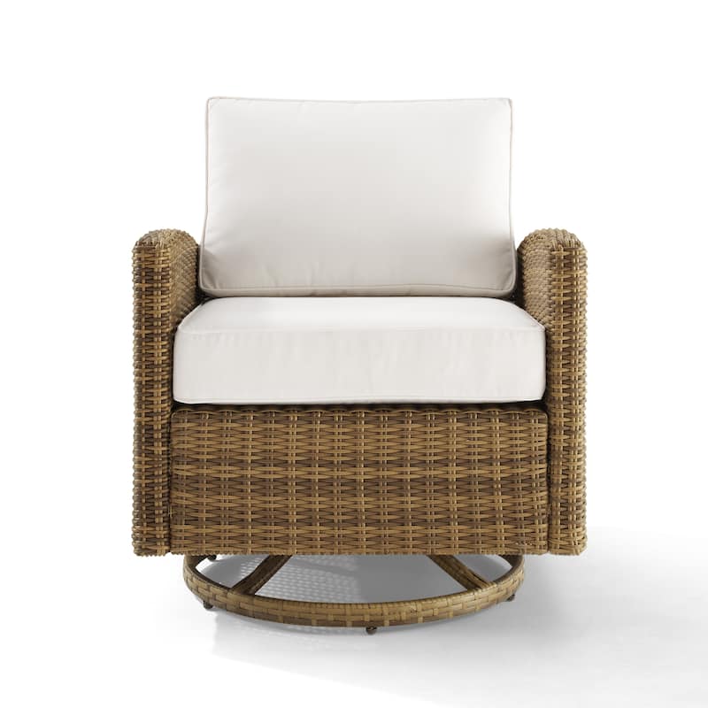 Crosley Bradenton Outdoor Wicker Swivel Rocker Chair
