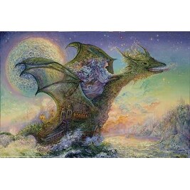 Dragon Ship By Josephine Wall Fantasy Art Print 24 X 36 In